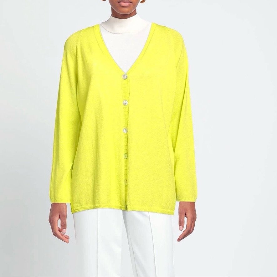 New With Tag!!! â Designerâ Womenâs Sweater Cardigan - Neon Yellow